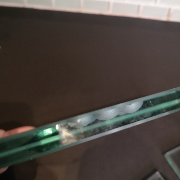 3 for$15 Lot Of 4, Clear Glass Coasters Etched Silver Grapes & Matching Cheese - Picture 7 of 9